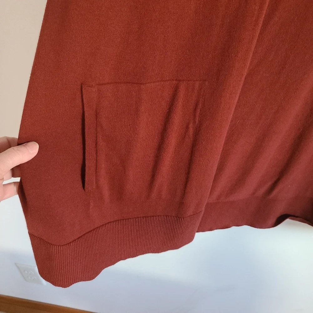 Lands End Cardigan Sweater Terracotta Orange Rust 2X